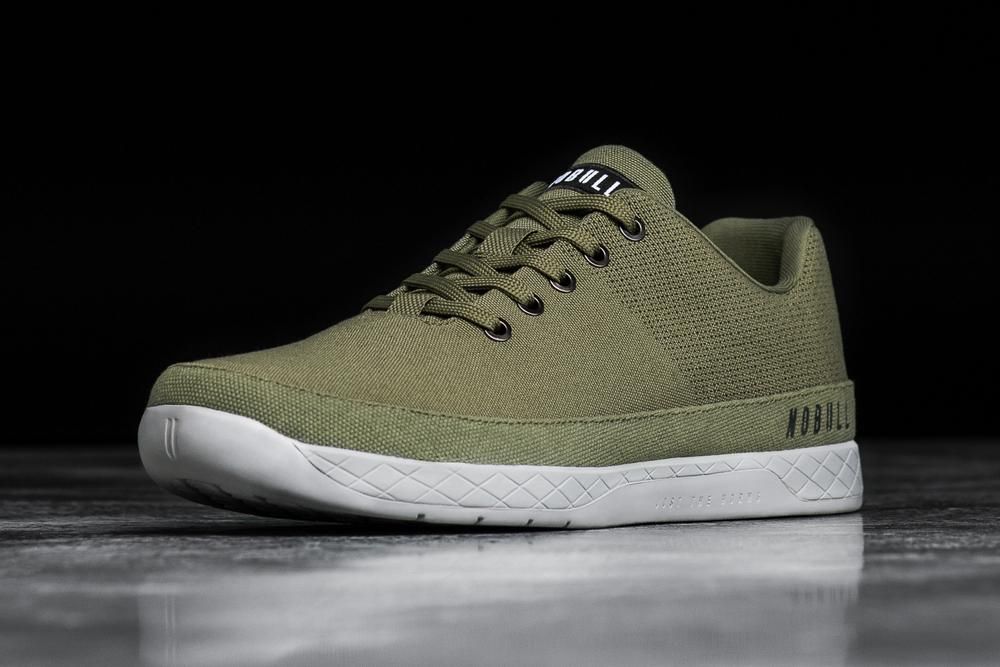 NOBULL Women's Moss Canvas Training Shoes - Army Green - Ireland (7945VRBAO)